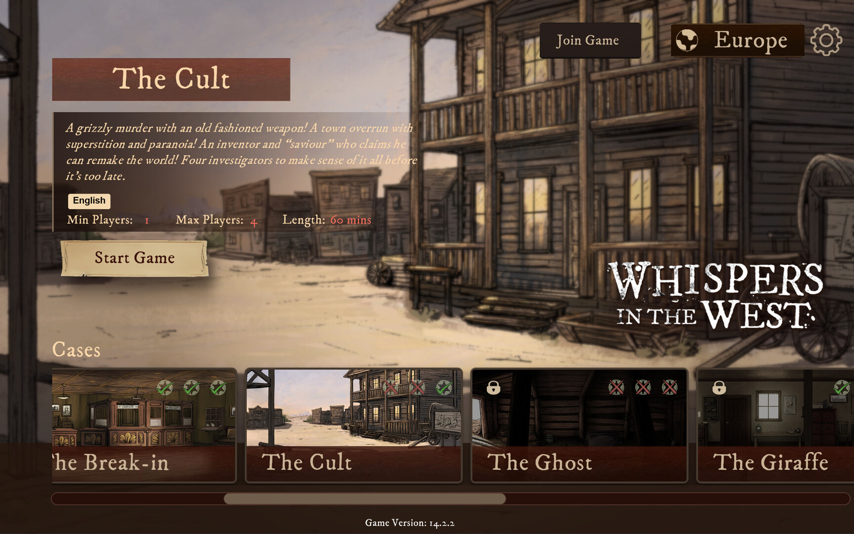 Whispers In The West - The Cult - ENGLISH screenshot screenshot 2