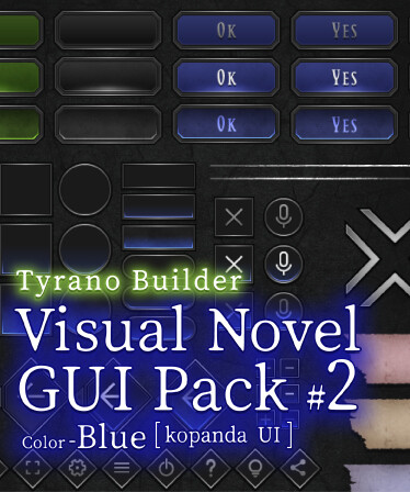 Tyrano Builder - Visual Novel GUI Pack #2 Color-Blue [kopanda UI]