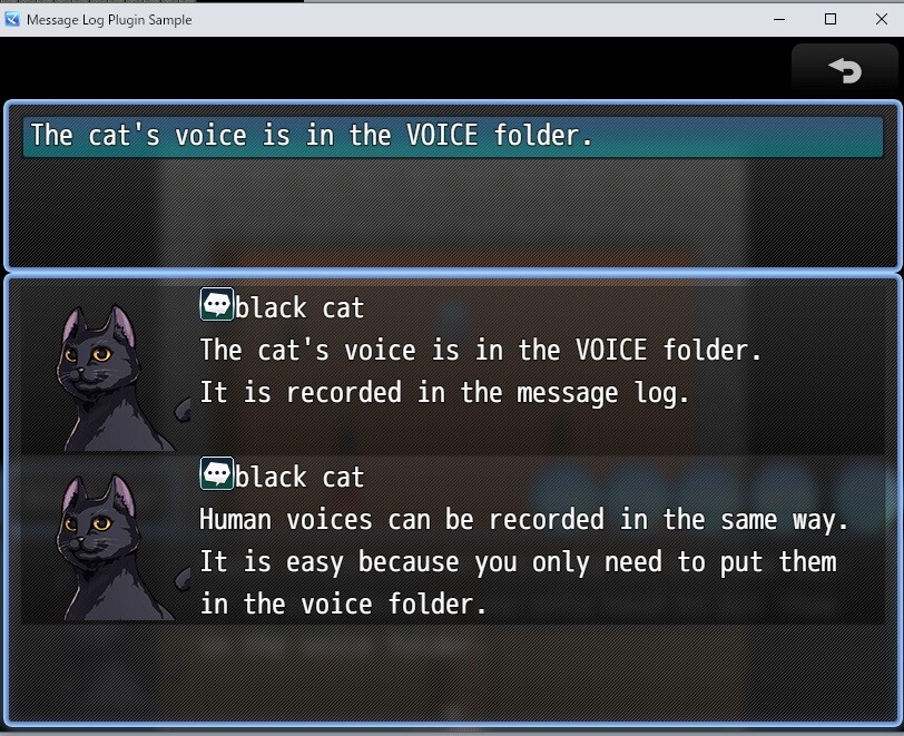 RPG Maker MZ - Message log plug-ins screenshot screenshot 1