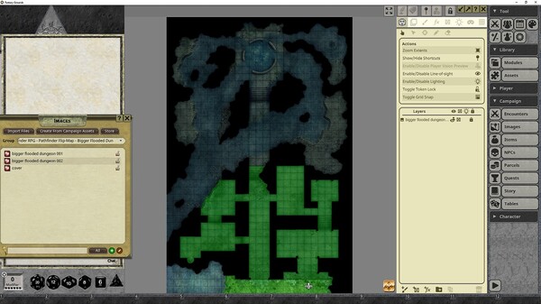 Fantasy Grounds - Pathfinder RPG - Pathfinder Flip-Mat: Bigger Flooded Dungeon for steam Fantasy Grounds - Pathfinder RPG - Pathfinder Flip-Mat: Bigger Flooded Dungeon for steam