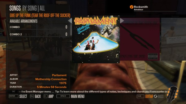 Rocksmith - Parliament - Give Up the Funk (Tear the Roof off Sucker) for steam