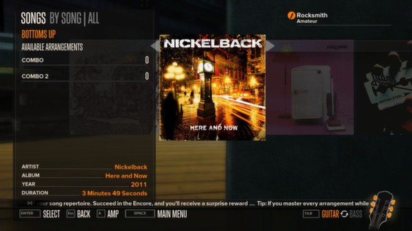 Rocksmith - Nickelback - Bottoms Up for steam