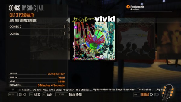 Rocksmith - Living Colour - Cult of Personality for steam