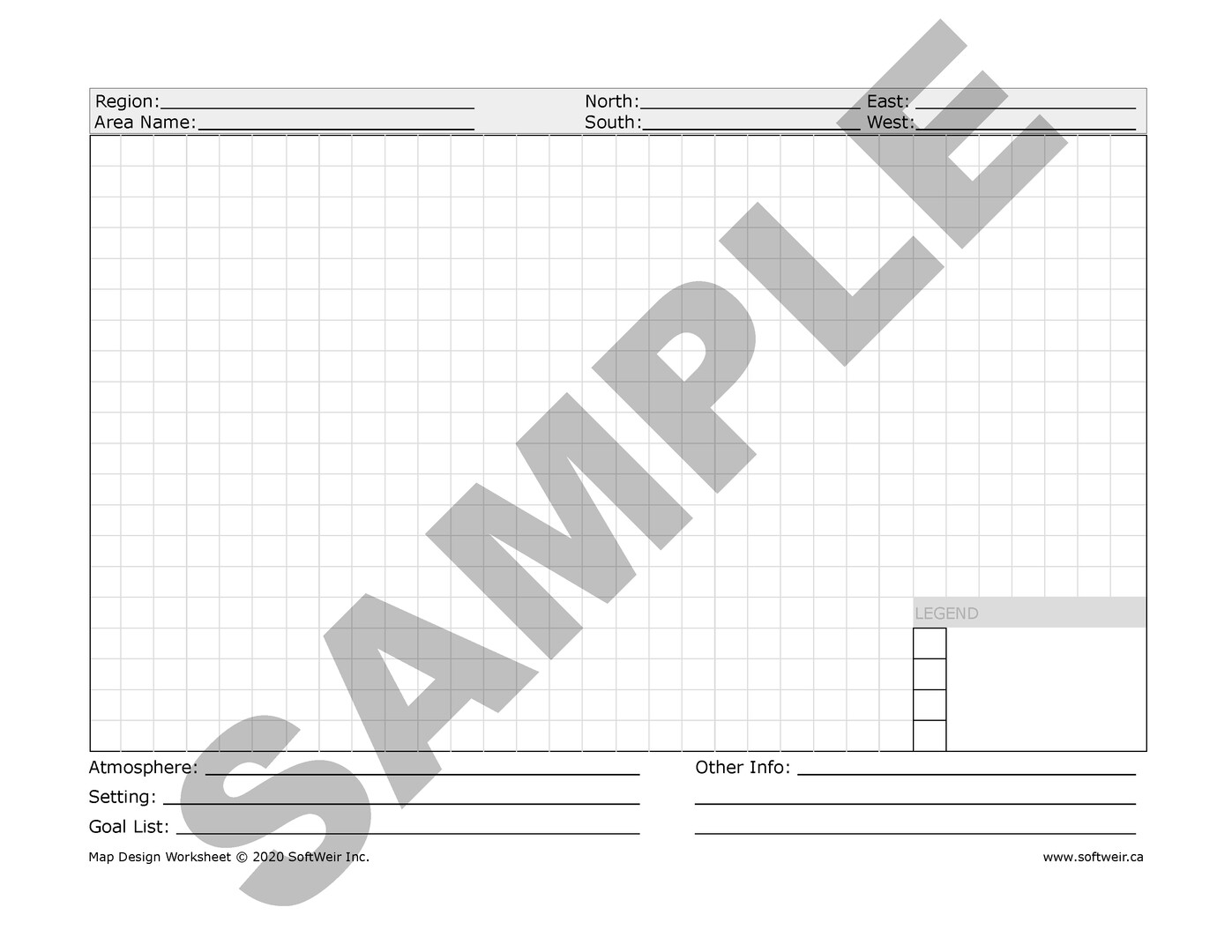 E-Book - SoftWeir Game Design Worksheets screenshot screenshot 1
