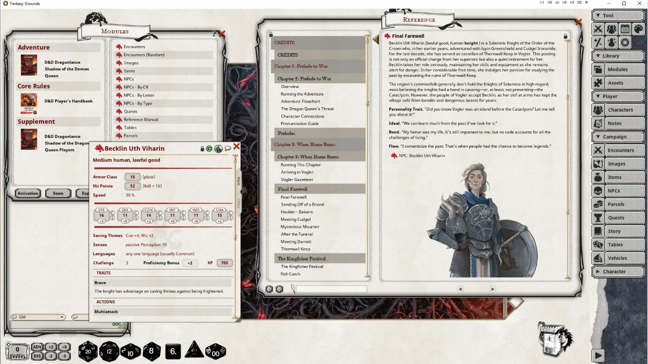 Fantasy Grounds - D&D Dragonlance: Shadow of the Dragon Queen screenshot thumbnail screenshot 3