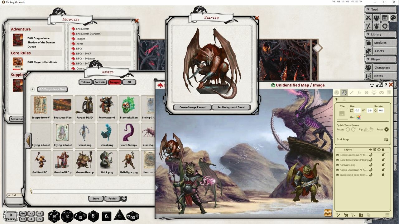 Fantasy Grounds - D&D Dragonlance: Shadow of the Dragon Queen screenshot thumbnail screenshot 4