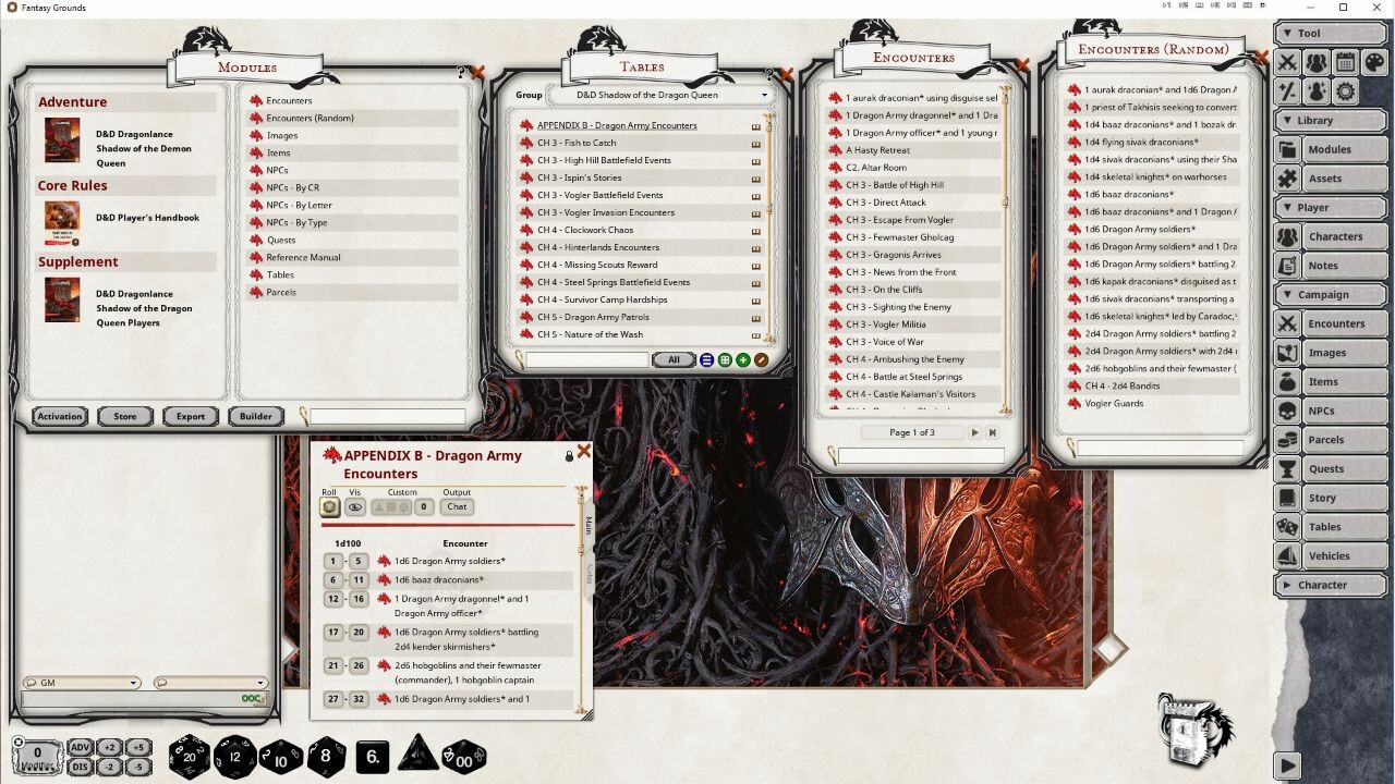 Fantasy Grounds - D&D Dragonlance: Shadow of the Dragon Queen screenshot thumbnail screenshot 5