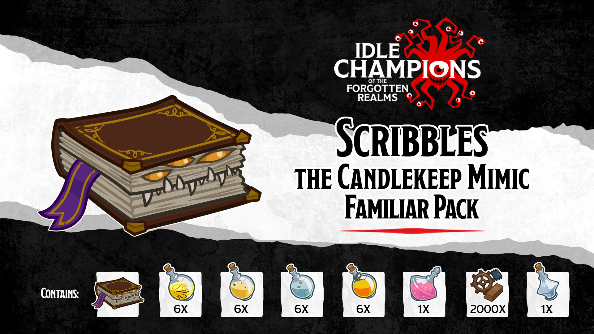 Idle Champions - Scribbles the Candlekeep Mimic Familiar Pack Featured Screenshot #1