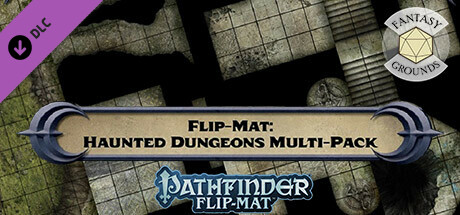 Fantasy Grounds - Pathfinder RPG - Pathfinder Flip-Mat: Haunted Dungeon Multi-Pack