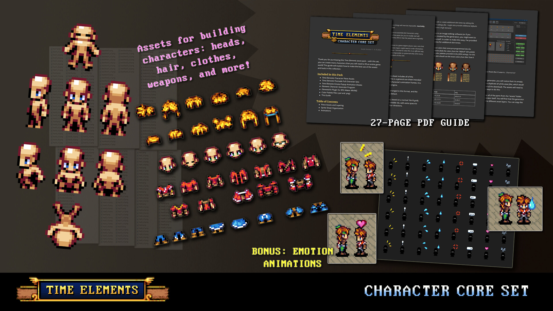RPG Maker MZ - Time Elements - Character Core Set Featured Screenshot #1