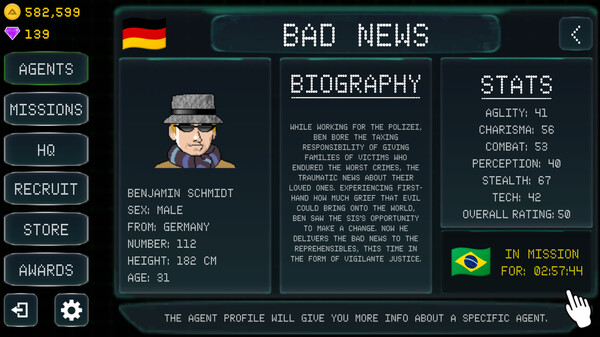 Agent Team Simulator game for Linux 1