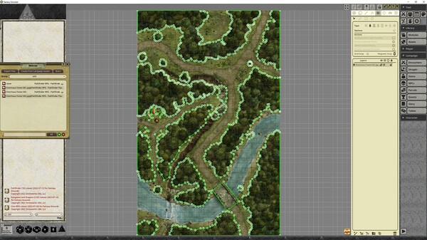 Fantasy Grounds - Pathfinder RPG - Pathfinder Flip-Mat: Enormous Forest