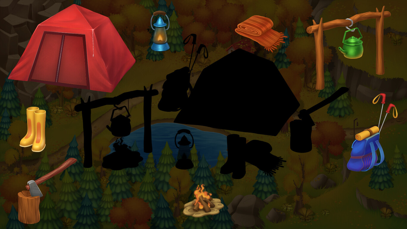 Jeu PC Adventure Mosaics - Les Fantômes De La Forêt - énigmes Logique - Compatible Windows