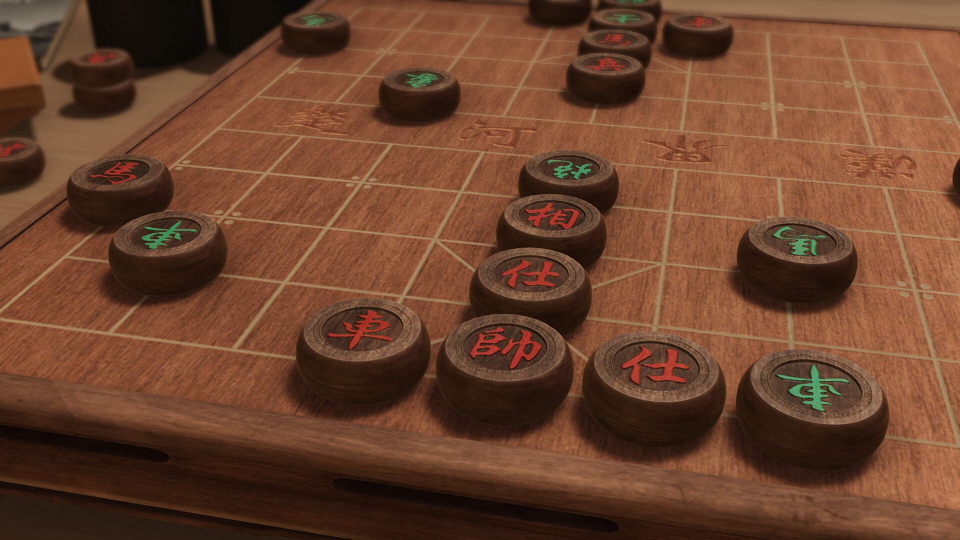 Jogo de tabuleiro xiangqi chinês tradicional 3d com tabuleiro de