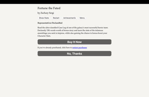 Fortune the Fated — Representatives Declassified for steam Fortune the Fated — Representatives Declassified for steam