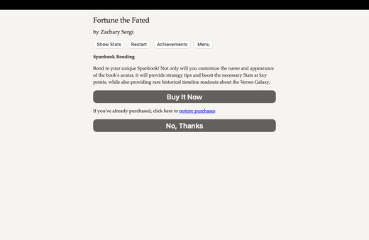 Fortune the Fated — Spanbook Bonding for steam Fortune the Fated — Spanbook Bonding for steam