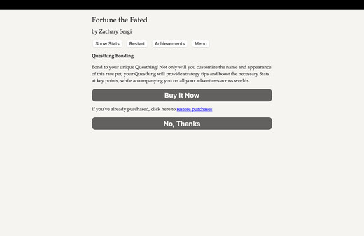 Fortune the Fated — Questhing Bonding for steam Fortune the Fated — Questhing Bonding for steam