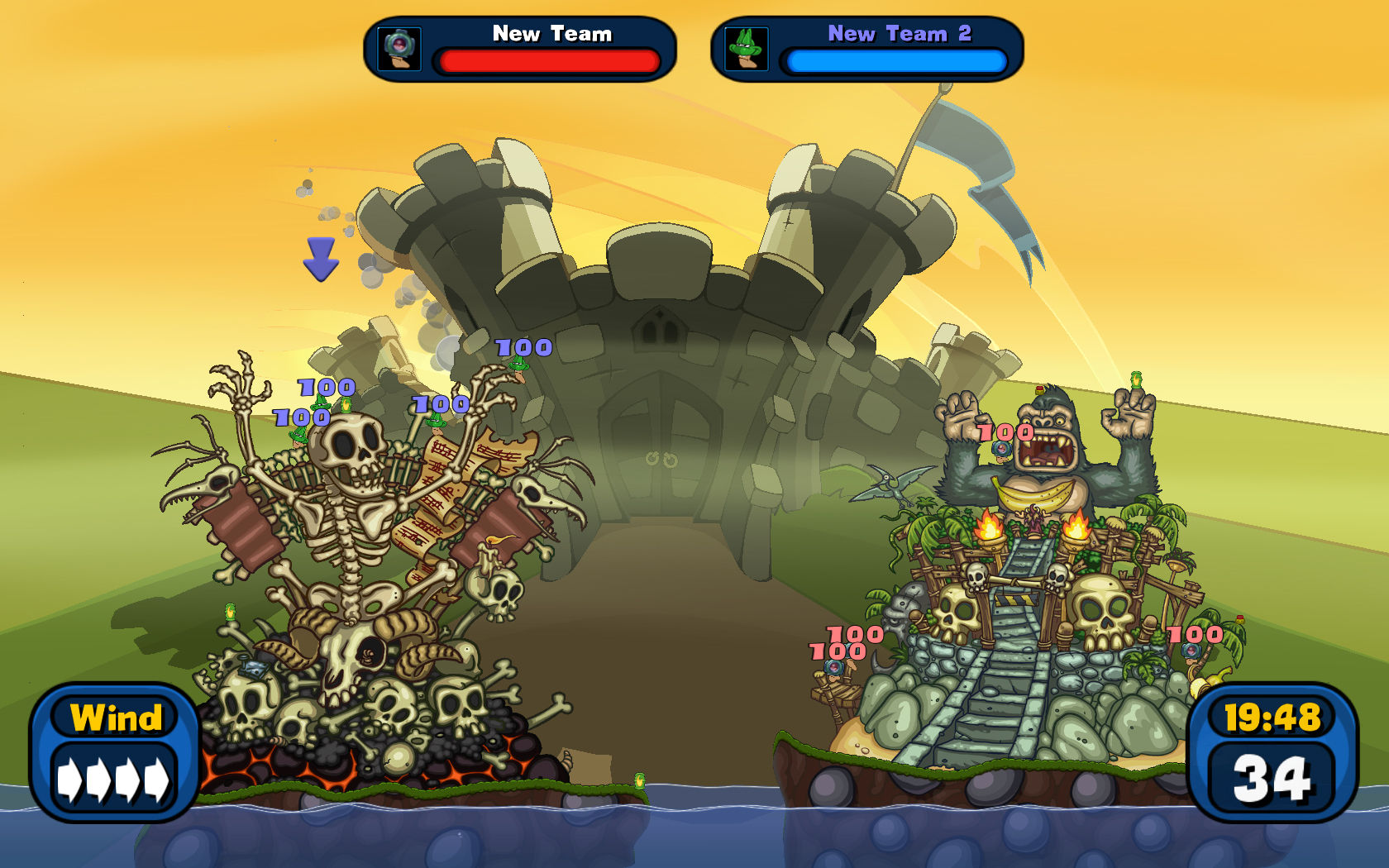 Save 50% On Worms Reloaded: The "Pre-Order Forts And Hats" DLC.