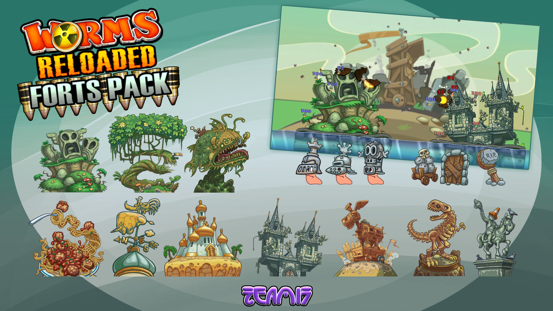 Worms Reloaded: Forts Pack Featured Screenshot #1