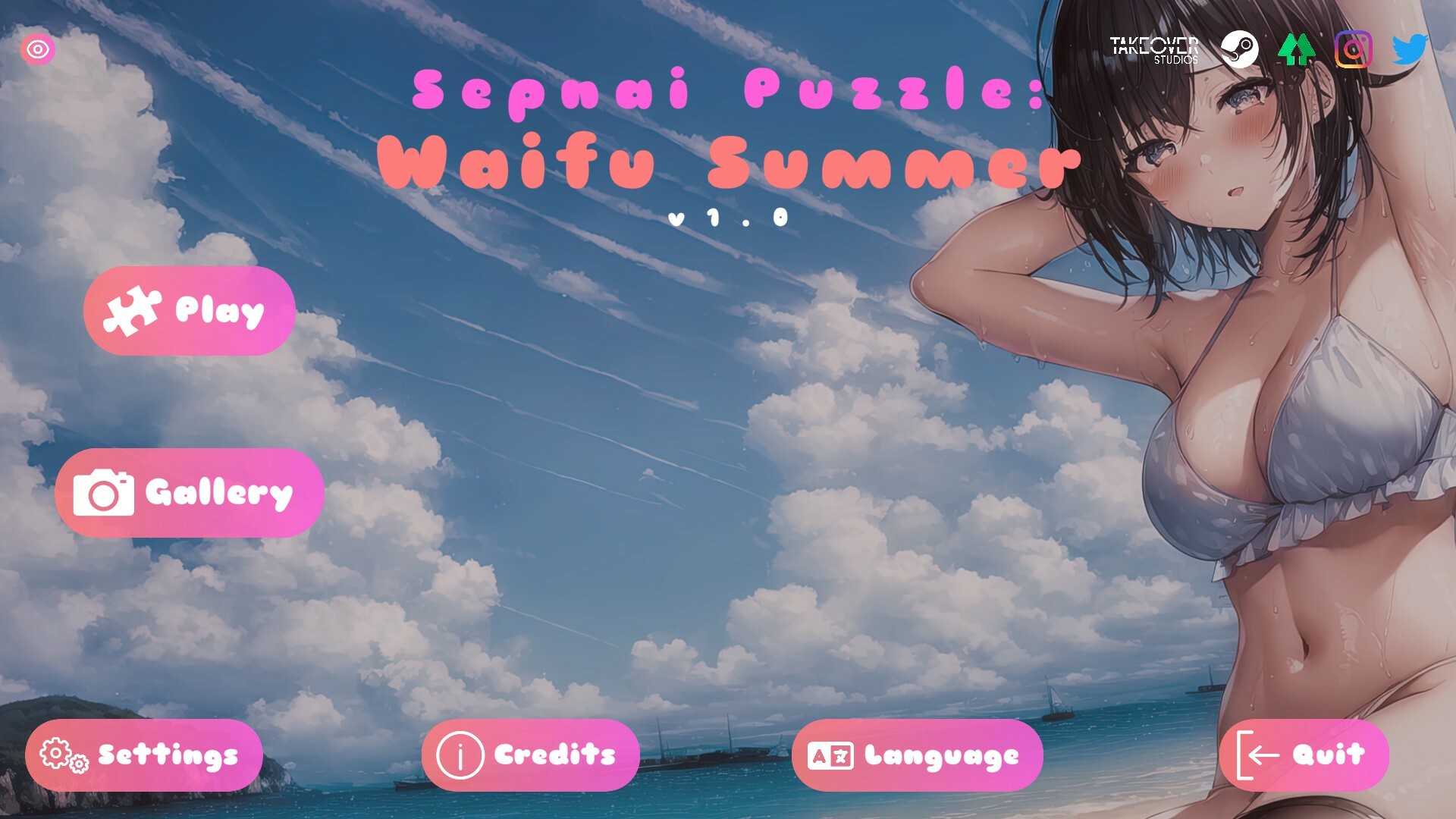 Senpai Puzzle: Waifu Summer screenshot 1