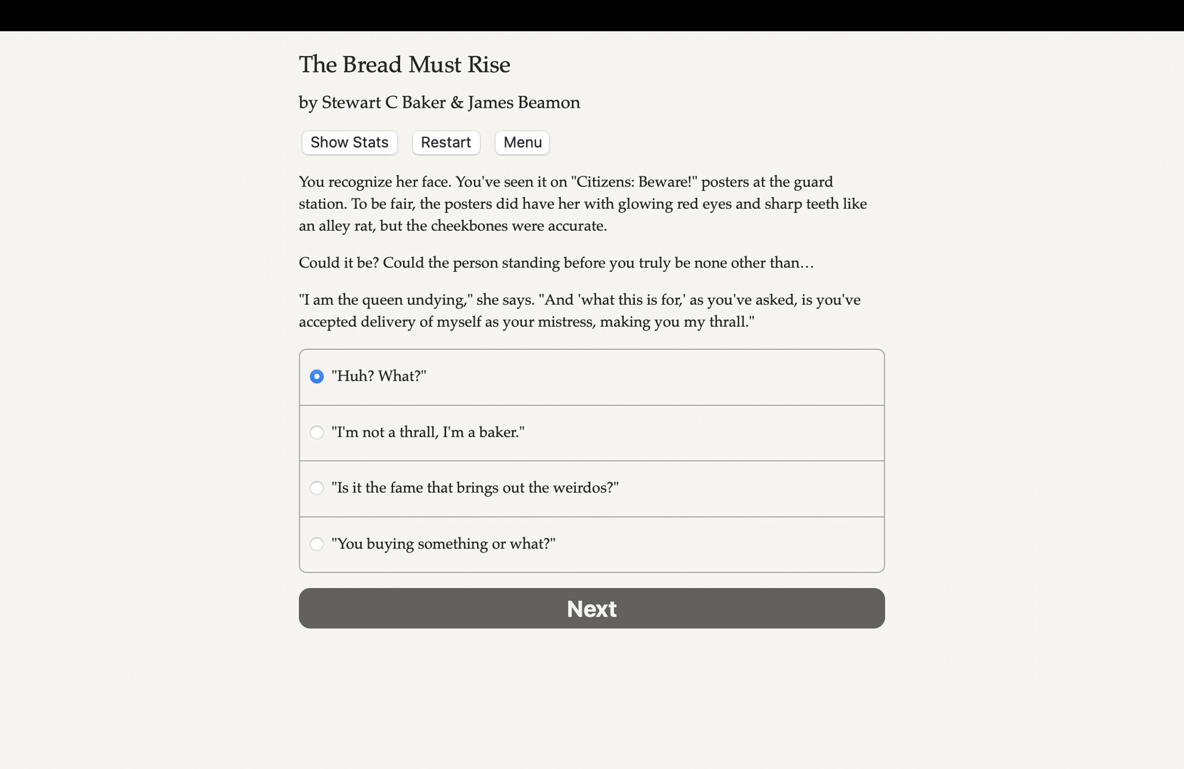 The Bread Must Rise Demo #0