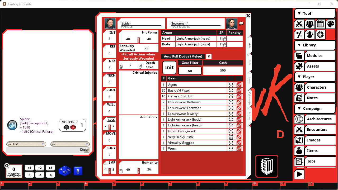 Fantasy Grounds - Cyberpunk Red: Core Rulebook