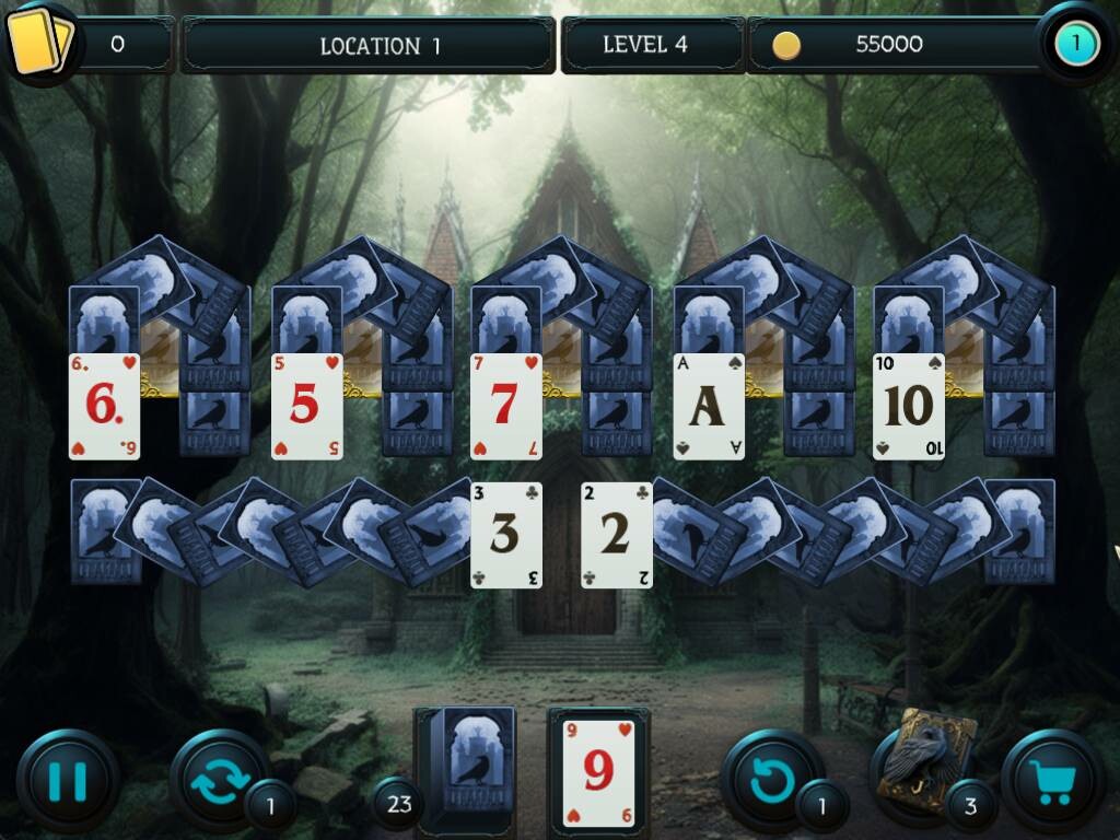 Mystery Solitaire. The Black Raven 5 screenshot 1