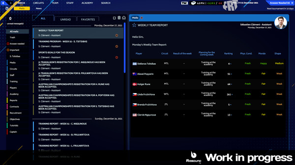 Скриншот из Tennis Manager 2023