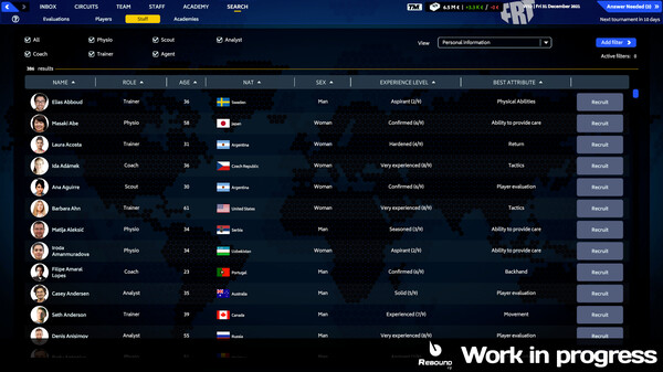 Скриншот из Tennis Manager 2023