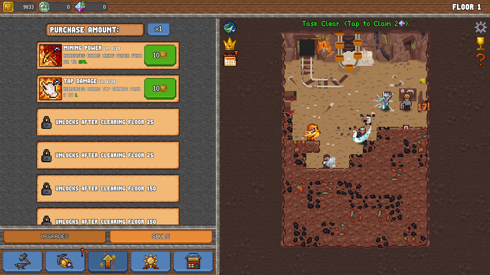 Idle Miner Shop screen trong 2023