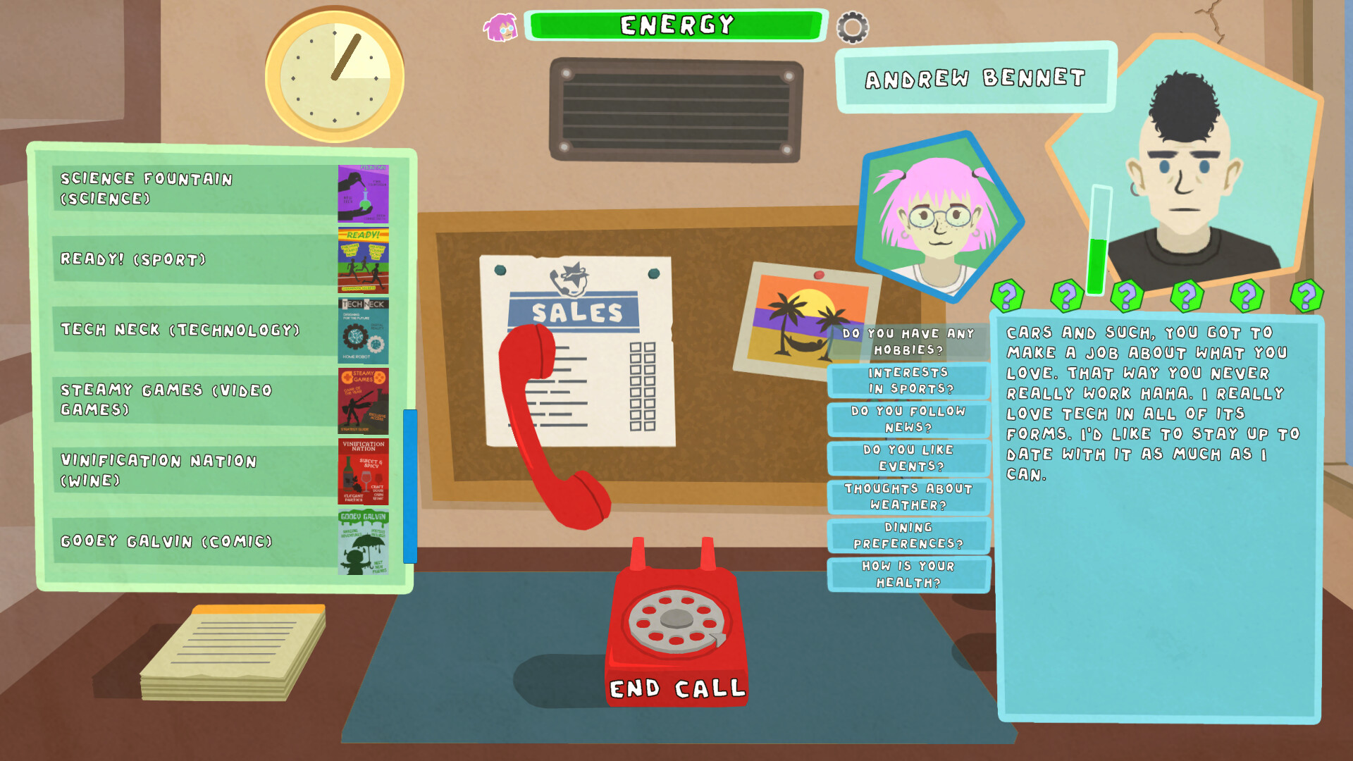My Summer Jobs: Dialing for Dreams! screenshot 1