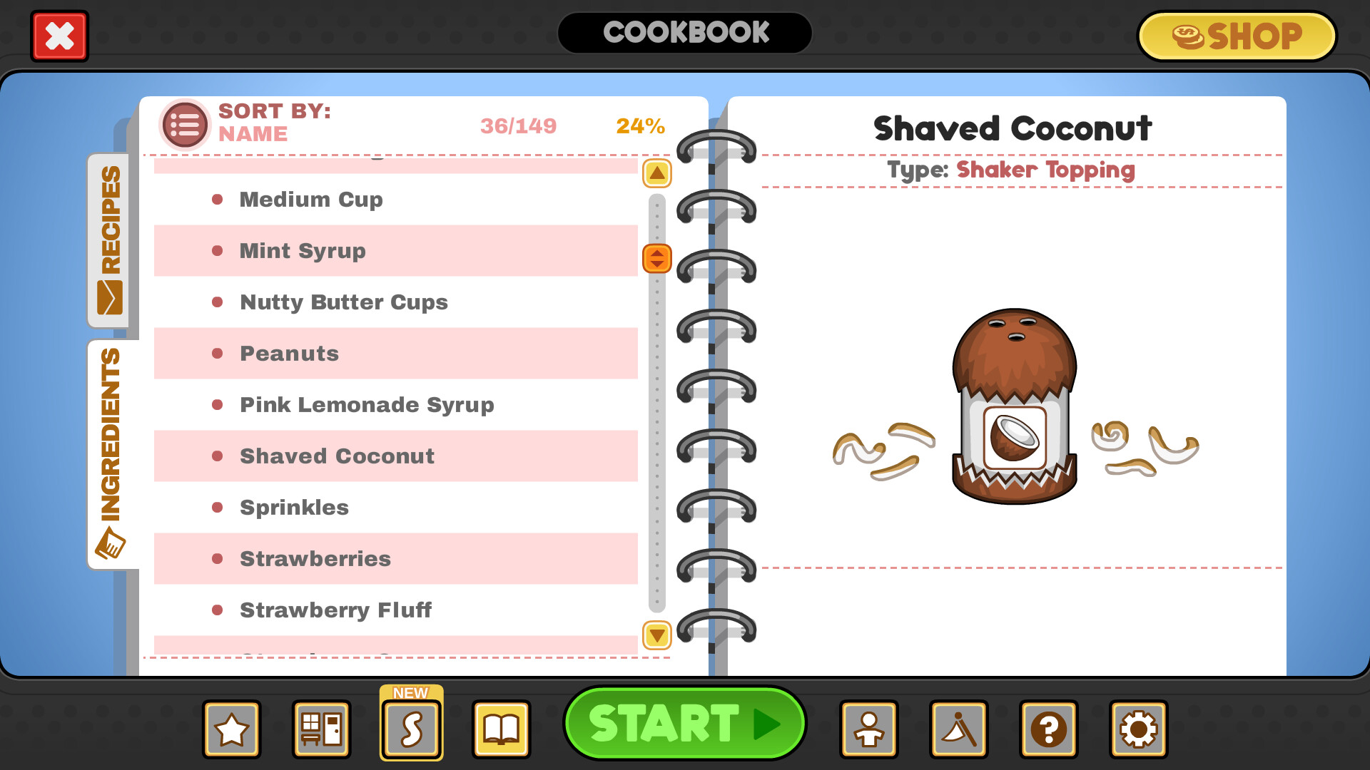 Papa's Scooperia - All Recipes Unlocked + All Stickers + All Outfits 