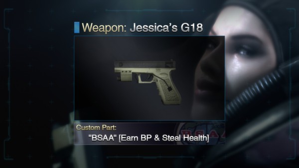 скриншот Resident Evil: Revelations Jessica's G18 + Custom Part: "BSAA" 0