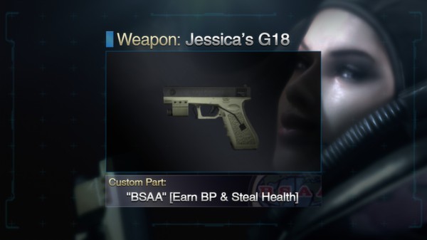 Resident Evil: Revelations Jessica's G18 + Custom Part: