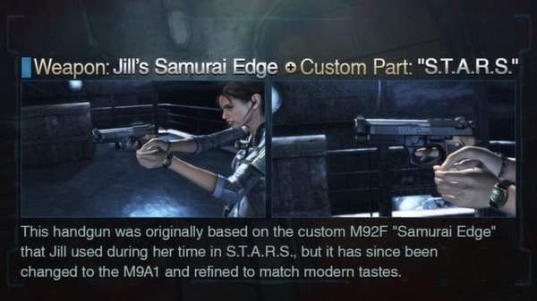 скриншот Resident Evil: Revelations Jill's Samurai Edge + Custom Part: "S.T.A.R.S." 1