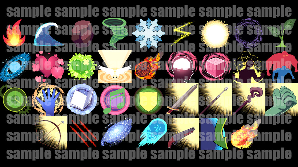 RPG Maker MV - Big Icons Vol 1 - Magic and Skills #3