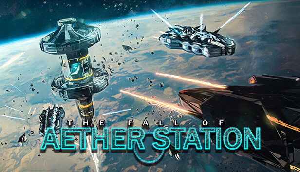 Capsule Grafik von "The Fall of Aether Station", das RoboStreamer für seinen Steam Broadcasting genutzt hat.
