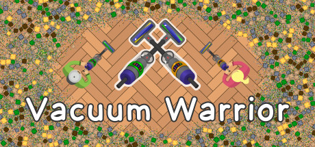 Steam header art for Vacuum Warrior - Idle Game