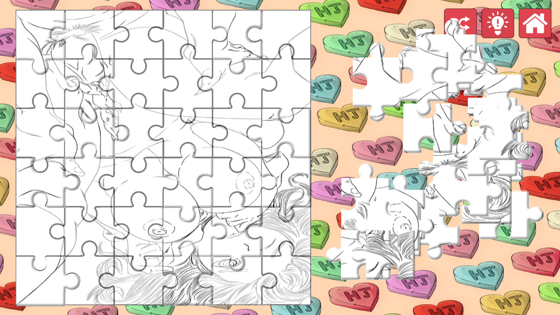 Hentai Jigsaw Puzzle Collection: Valentine’s Edition screenshot 1