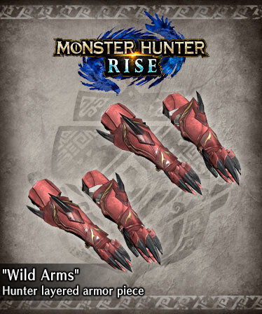 Monster Hunter Rise - "Wild Arms" Hunter layered armor piece