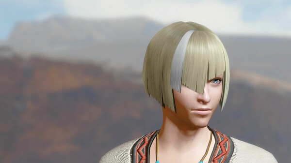 Monster Hunter Rise - "Asymmetric Cut" hairstyle for steam Monster Hunter Rise - "Asymmetric Cut" hairstyle for steam