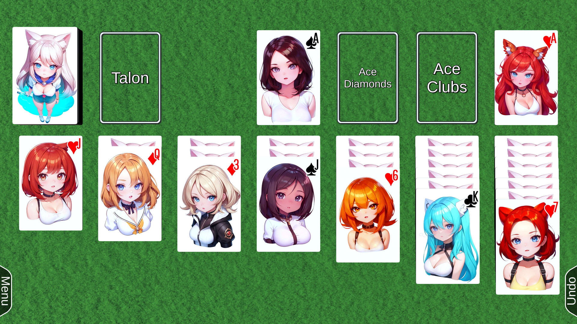AI Solitaire - Anime Cuties screenshot screenshot 1