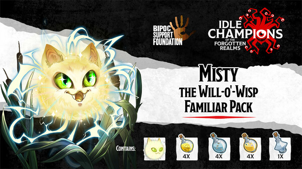 Idle Champions - Misty the Will-o'-Wisp Familiar Pack