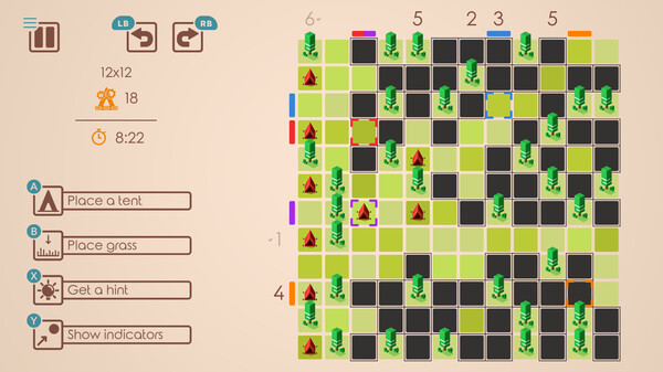 Tents and Trees game for Linux 1