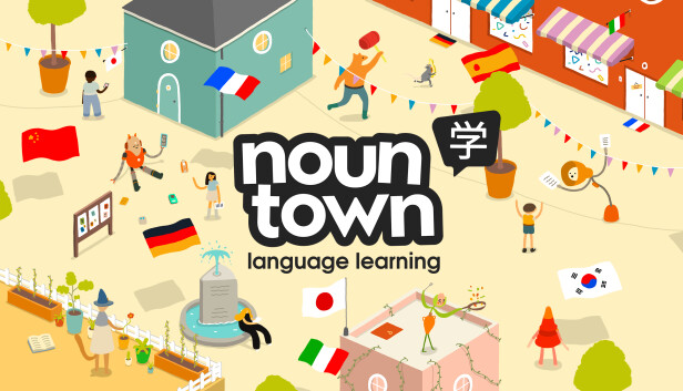 Capsule image of "Noun Town Language Learning" which used RoboStreamer for Steam Broadcasting