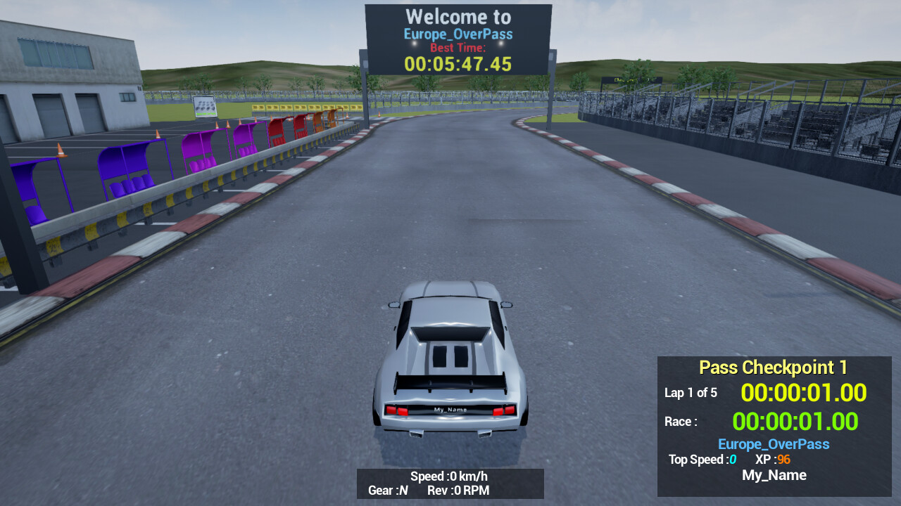 1980s90s Style - Retro Track Car Racer Free Download for PC