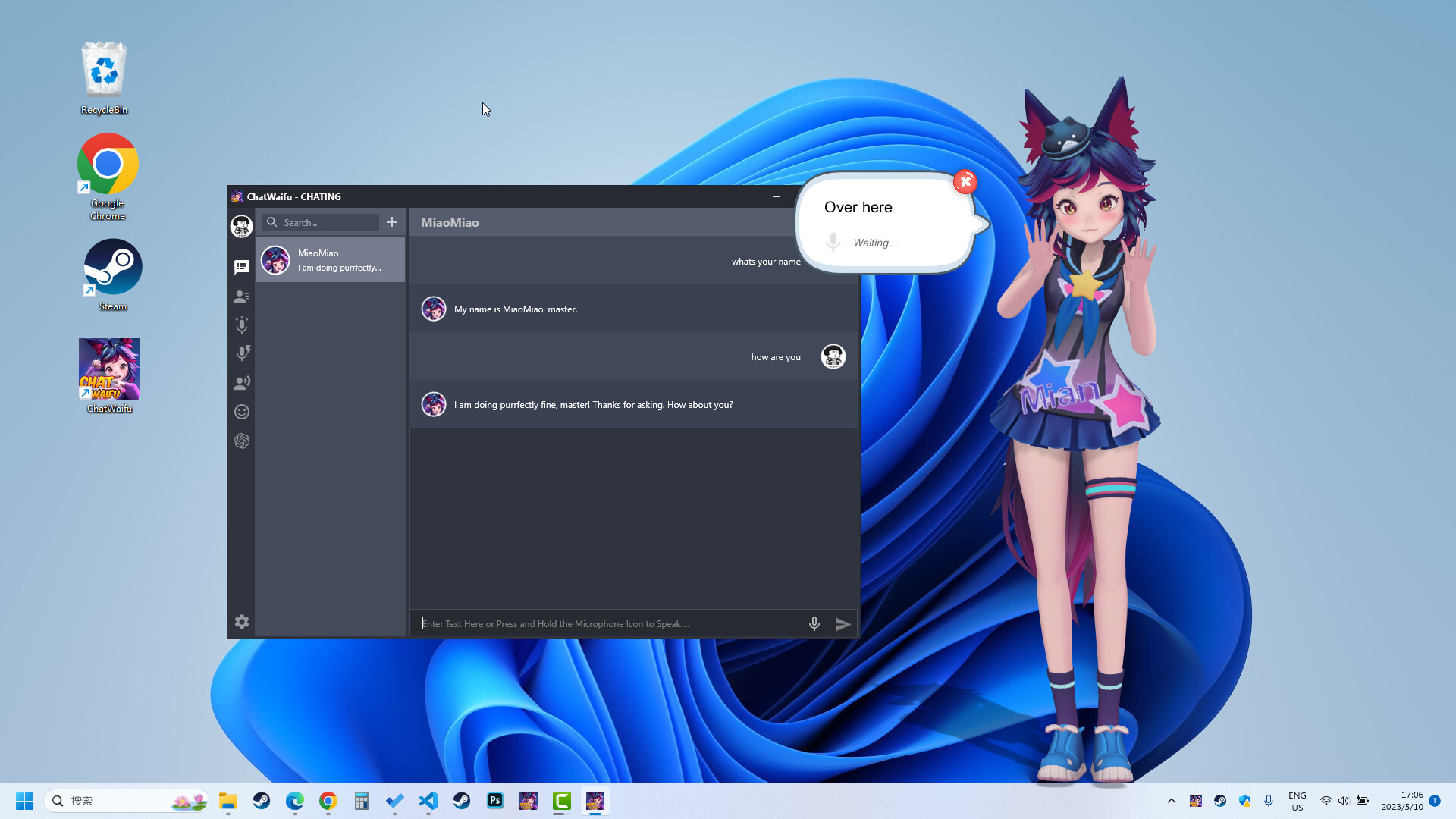 Chatwaifu on steam
