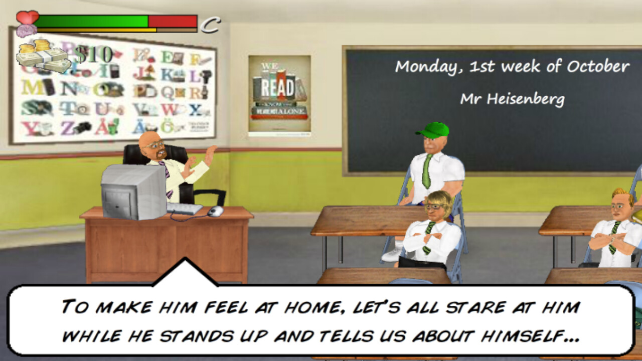 Play The School Days Game on PC: An Indie Simulation Game by MDickie