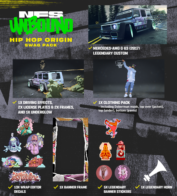 Need for Speed™ Unbound Hip Hop Origin Swag Pack on Steam