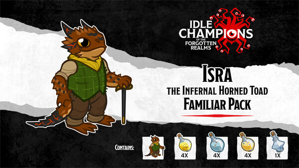 Idle Champions - Isra the Infernal Horned Toad Familiar Pack